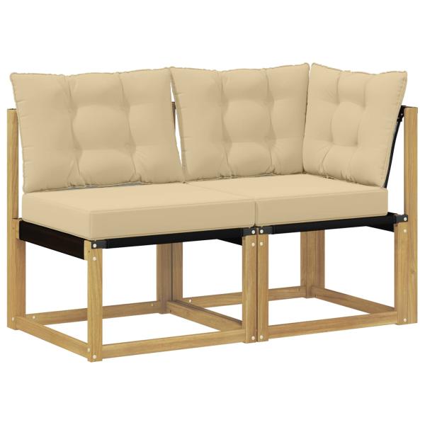 2 stk. Outdoor Mittel- und Ecksofa Weiß