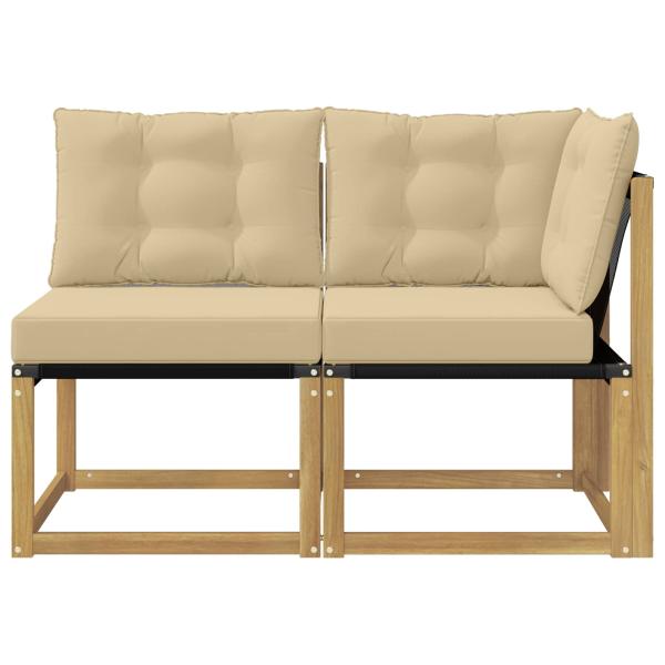 2 stk. Outdoor Mittel- und Ecksofa Weiß