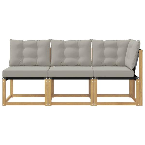 3 stk. Outdoor Mittel- und Ecksofa Weiß