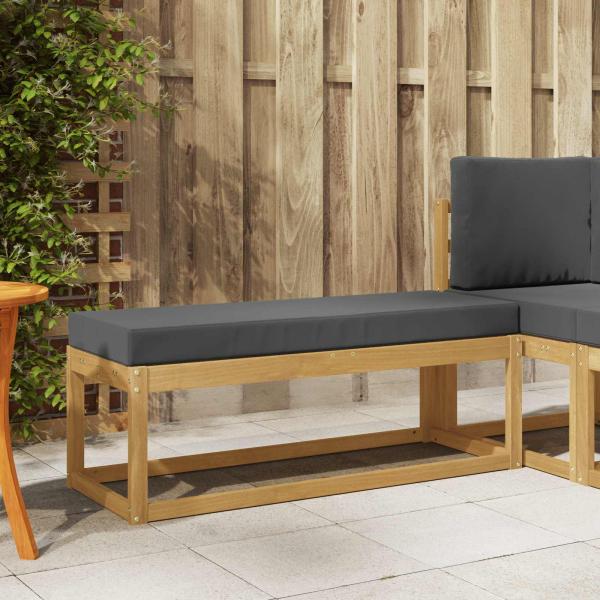 ARDEBO.de - Outdoor Hocker Bank Massivholz Akazie Weiß