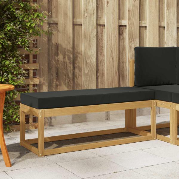 ARDEBO.de - Outdoor Hocker Bank Massivholz Akazie Weiß