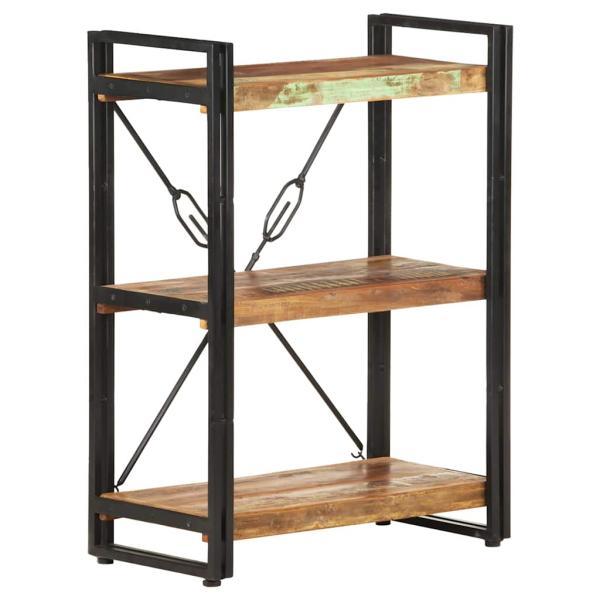 ARDEBO.de - B?cherregal 3 F?cher 60x30x80 cm Altholz Massiv