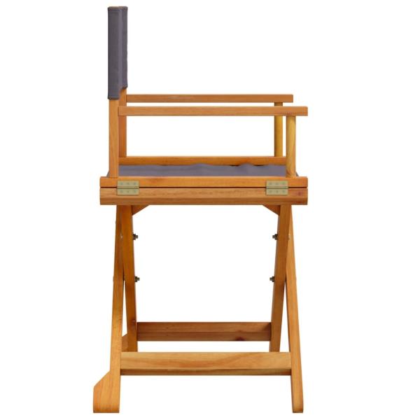 8-teiliges Klappstuhl-Set, dunkelgrauer Stoff