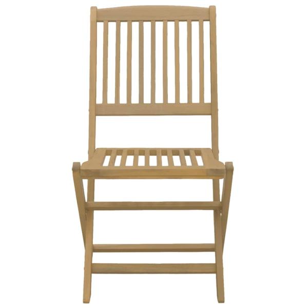 Klappstühle, 8 Stück, 48,5 x 57 x 90 cm, Massivholz Akazie