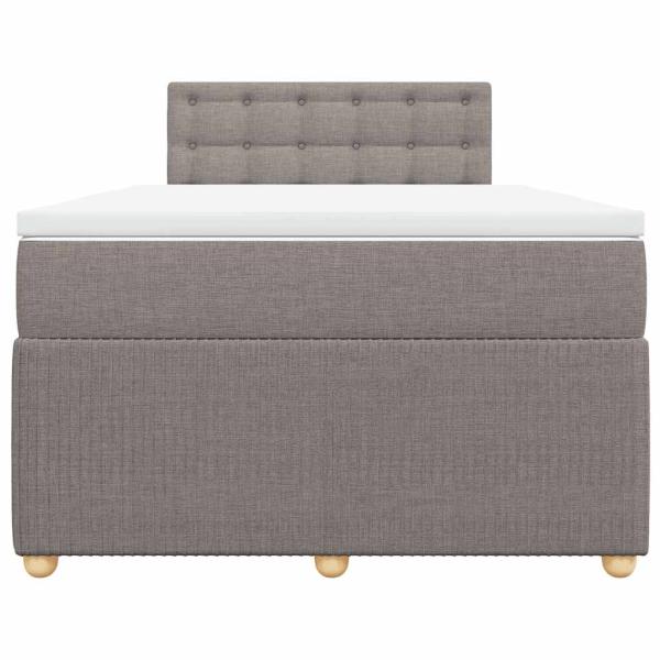 Boxspringbett mit Matratze Taupe 120x190 cm Stoff