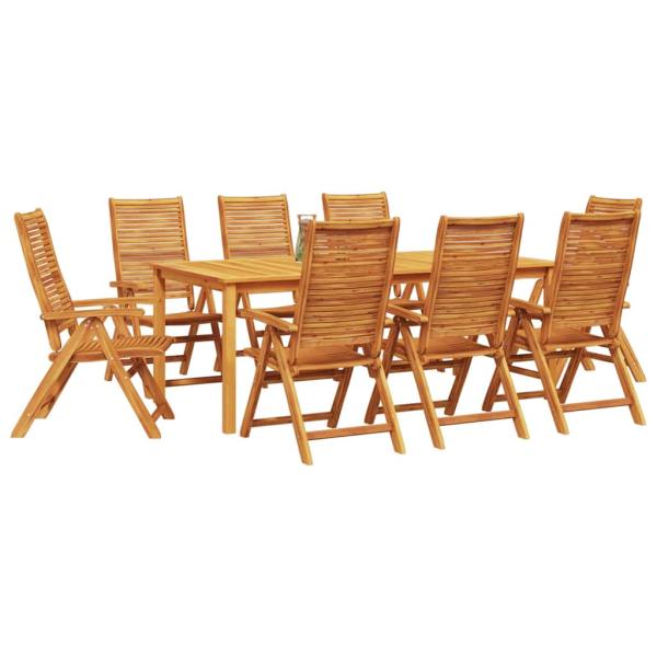 Garten Essgruppe 9 pcs Braun Massivholz Akazie
