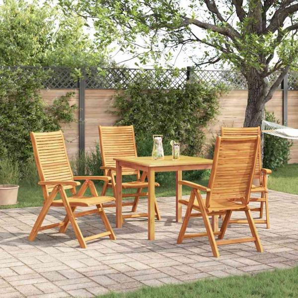 ARDEBO.de - Garten Essgruppe 5 stk. Braun Massivholz Akazie