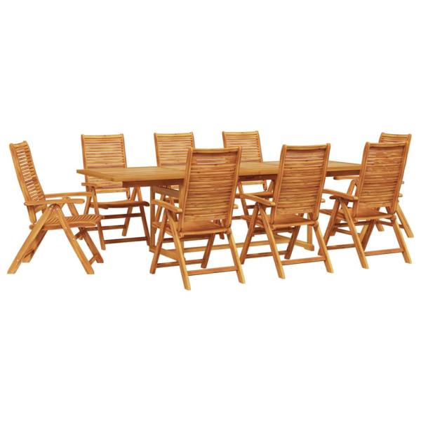 Garten Essgruppe 9 pcs Braun Massivholz Akazie
