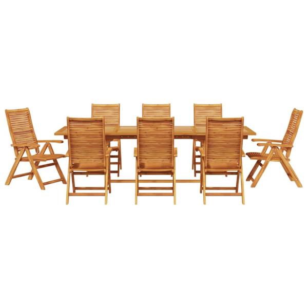 Garten Essgruppe 9 pcs Braun Massivholz Akazie