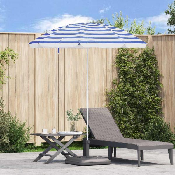 ARDEBO.de - Garten-Sonnenschirm 240 cm 170T Polyester Blau und Weiß
