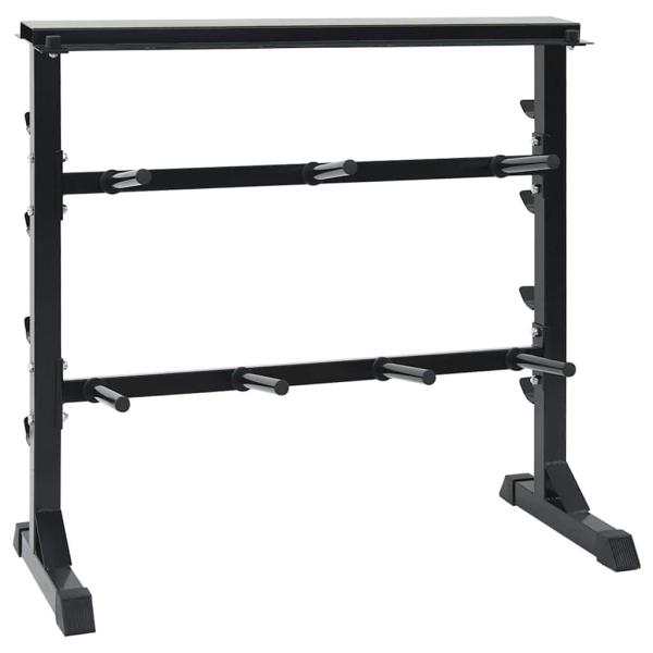 ARDEBO.de - Hantel Rack Schwarz 99 x 45 x 95,5 cm Pulverbeschichteter Stahl
