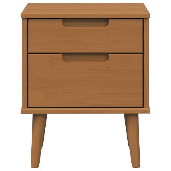 Nachttisch MOLDE Karamell 40 x 35 x 48 cm Massives Kiefernholz