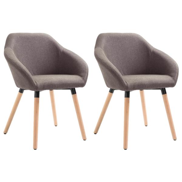 ARDEBO.de - Esszimmerstühle 2 Stk. Taupe Stoff