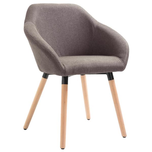 Esszimmerstühle 2 Stk. Taupe Stoff