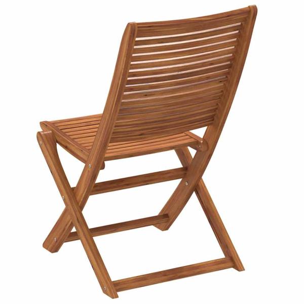 Klappstühle, 8 Stück, 51 x 66 x 95 cm, Massivholz Akazie