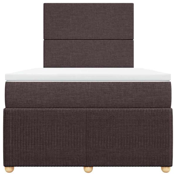 Boxspringbett mit Matratze Dunkelbraun 120x200 cm Stoff