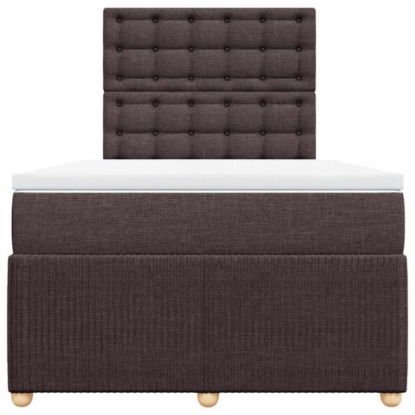 Boxspringbett mit Matratze Dunkelbraun 120x200 cm Stoff