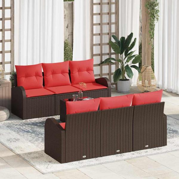 ARDEBO.de - Gartensofa-set Braun 55 x 55 x 37 cm Poly-Rattan