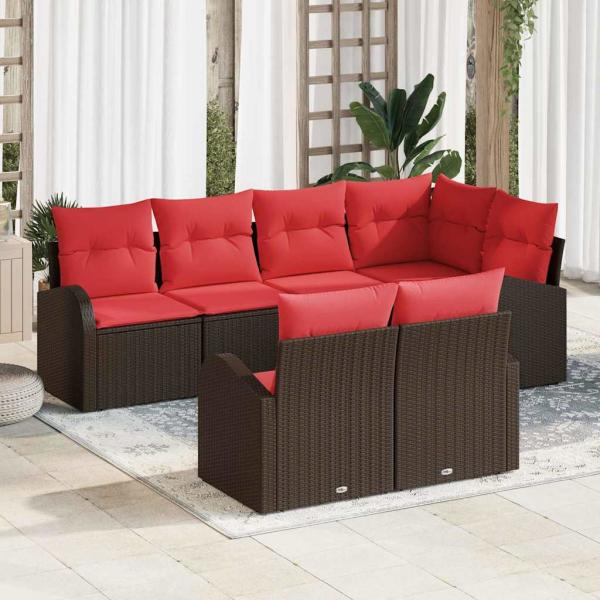 ARDEBO.de - Gartensofa-set Braun Poly-Rattan