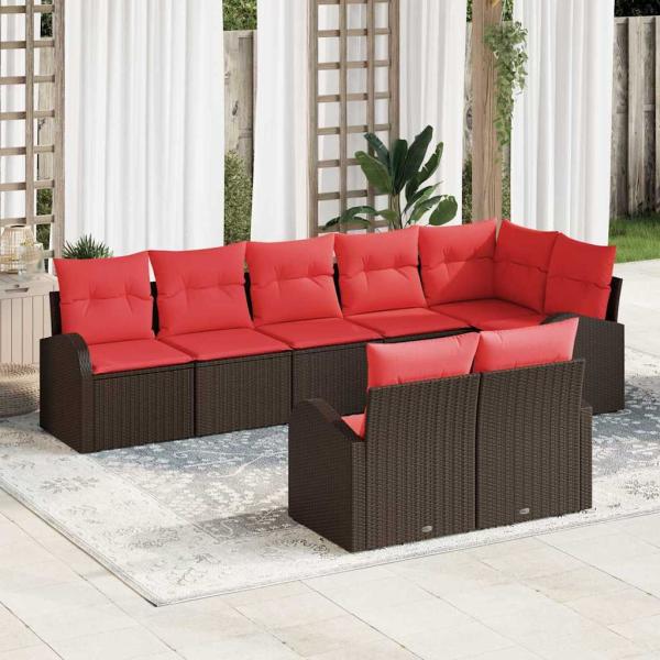 ARDEBO.de - Gartensofa-set Braun Poly-Rattan