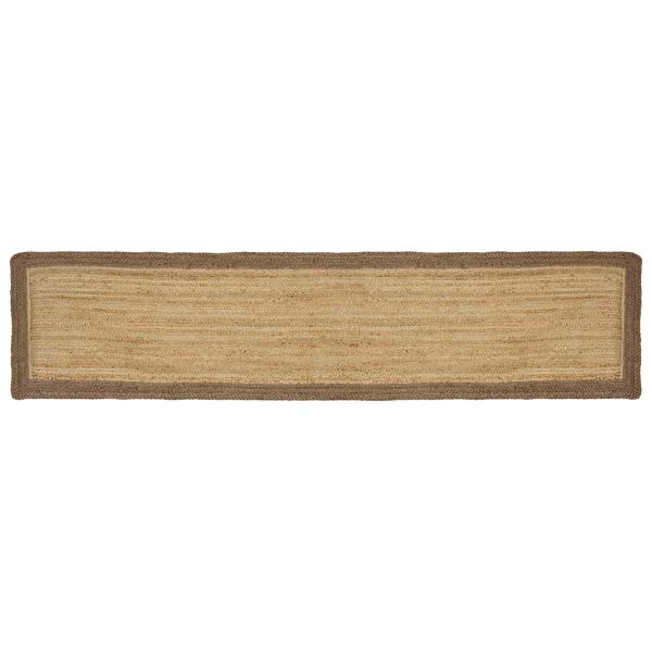ARDEBO.de - Bereichsteppich Grau 60 x 300 cm Jute
