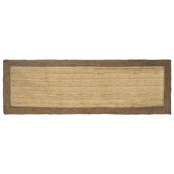 ARDEBO.de - Bereichsteppich Grau 80 x 250 cm Jute