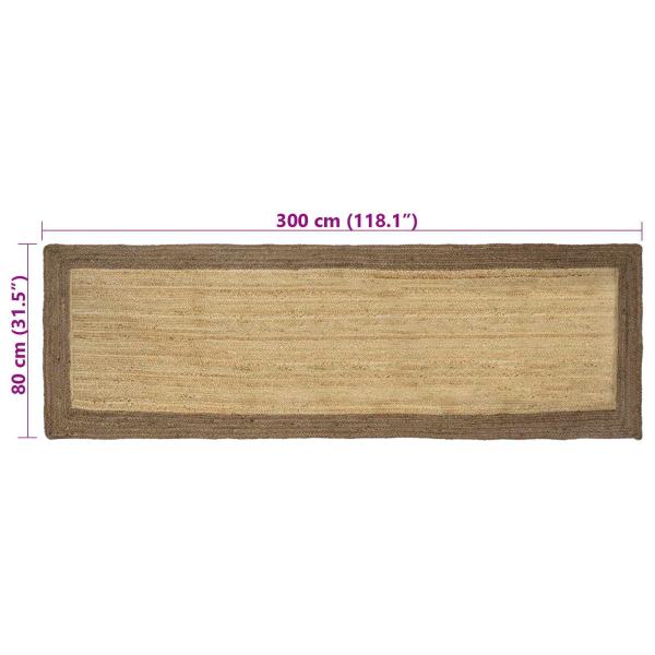 Bereichsteppiche Grau 80 x 300 cm Jute