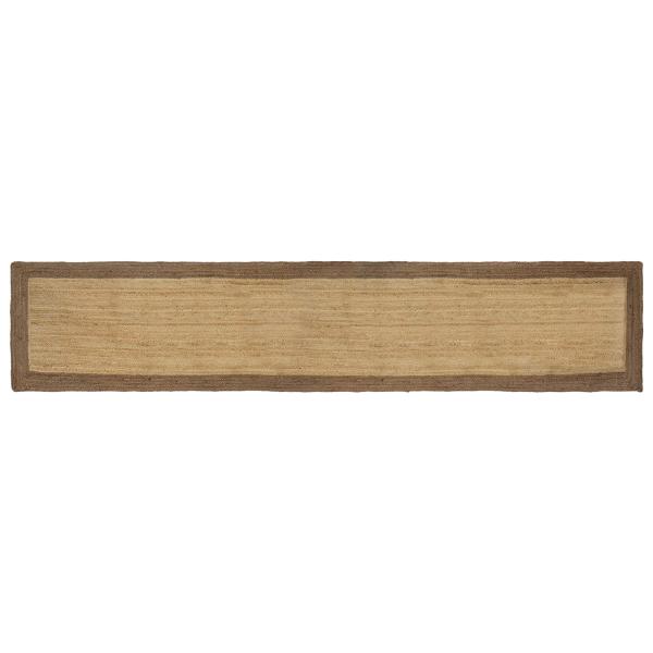 ARDEBO.de - Bereichsteppich Grau 80 x 400 cm Jute