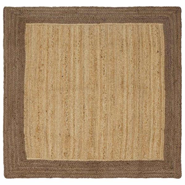 ARDEBO.de - Bereichsteppich Grau 160 x 160 cm Jute