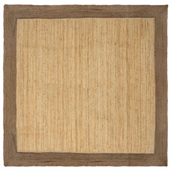 ARDEBO.de - Bereichsteppich Grau 240 x 240 cm Jute