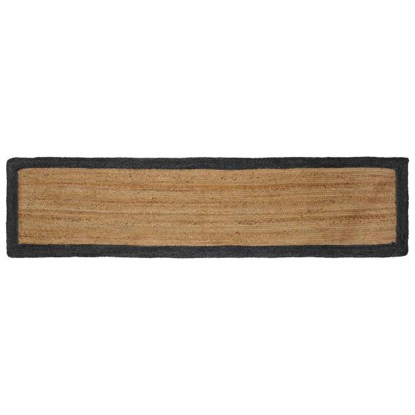 ARDEBO.de - Bereichsteppich Dunkelgrau 60 x 200 cm Jute