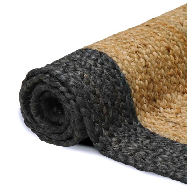 Bereichsteppich Dunkelgrau 60 x 200 cm Jute