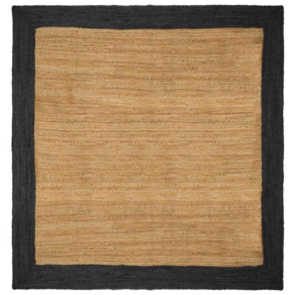 ARDEBO.de - Bereichsteppich Dunkelgrau 240 x 240 cm Jute