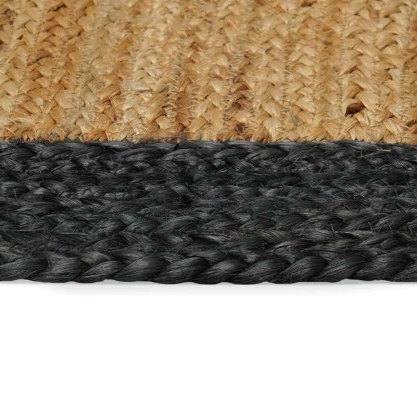 Bereichsteppich Dunkelgrau 300 x 300 cm Jute