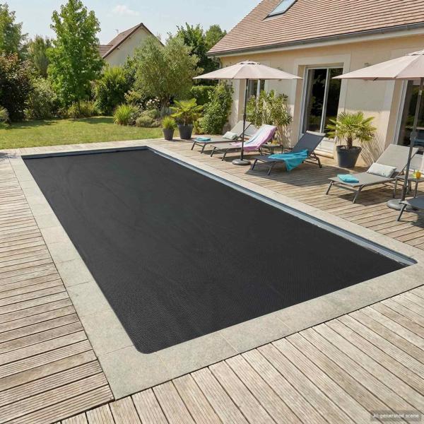 ARDEBO.de - Solar Poolabdeckung 1000 x 500 cm 110 ?m Quadratisch PE Schwarz
