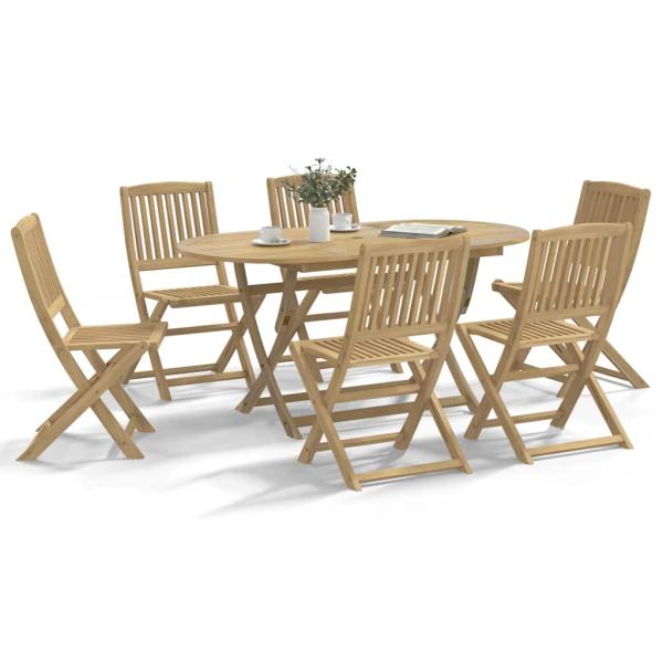 ARDEBO.de - Klappst?hle, 6 St?ck, 48,5 x 57 x 90 cm, Massivholz Akazie
