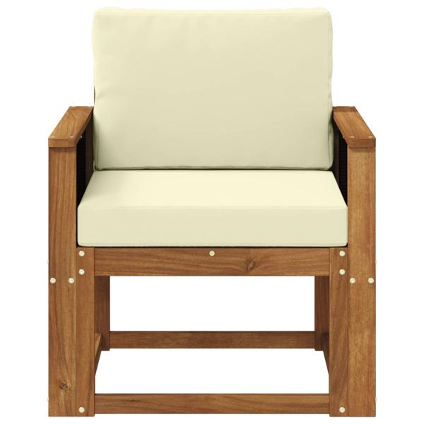 Outdoor Mittelsofa Massivholz Akazie Natur