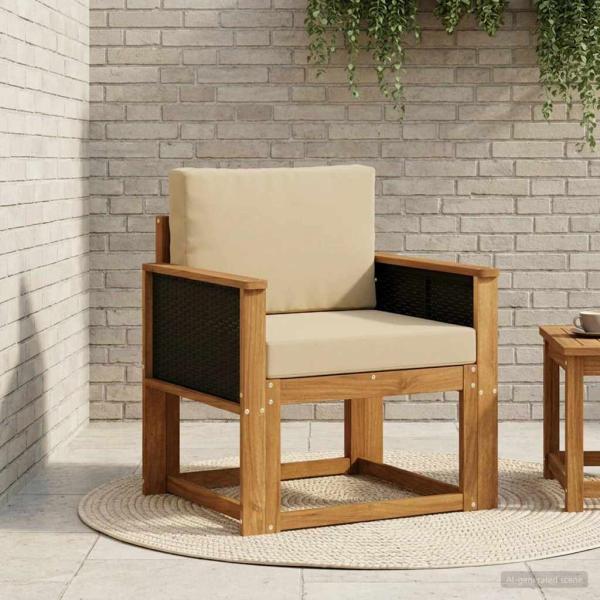 ARDEBO.de - Outdoor Mittelsofa Massivholz Akazie Natur