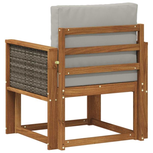 Outdoor Mittelsofa Massivholz Akazie Natur