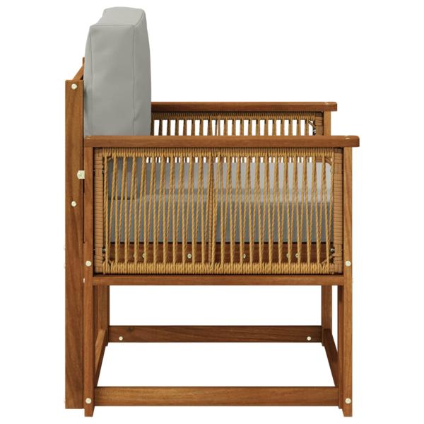 Outdoor Mittelsofa Massivholz Akazie Natur