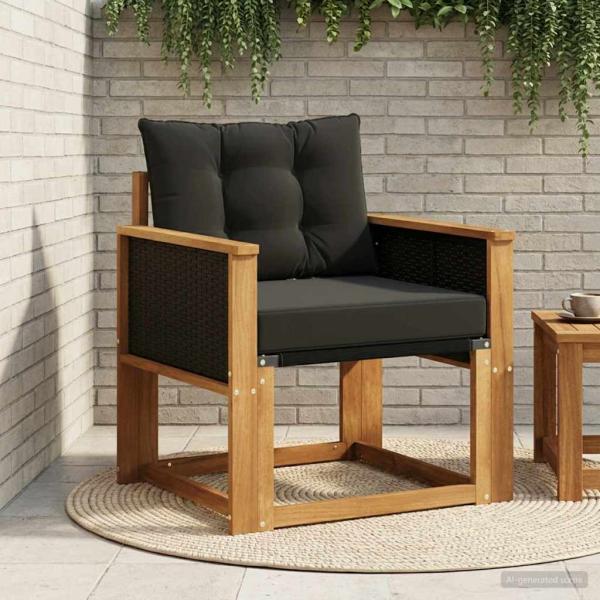 ARDEBO.de - Outdoor Mittelsofa Massivholz Akazie Natur