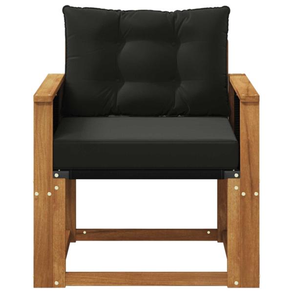 Outdoor Mittelsofa Massivholz Akazie Natur