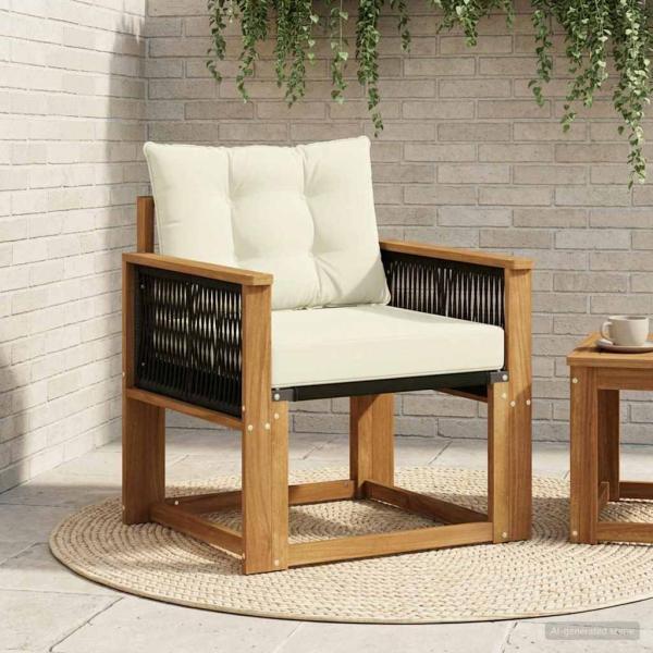 ARDEBO.de - Outdoor Mittelsofa Massivholz Akazie Natur