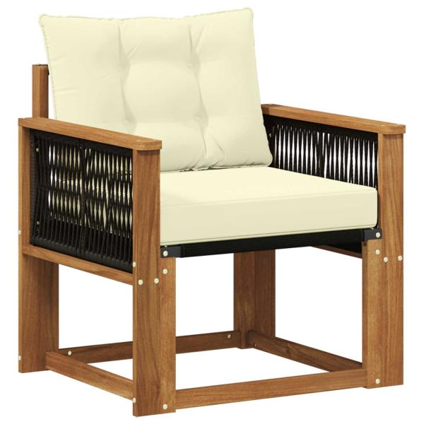 Outdoor Mittelsofa Massivholz Akazie Natur
