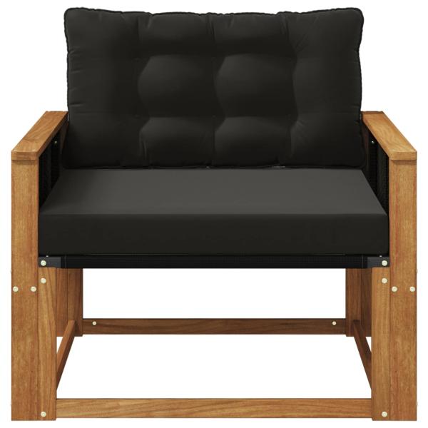 Outdoor-Sofagarnitur Massives Akazienholz und Textilene Natur