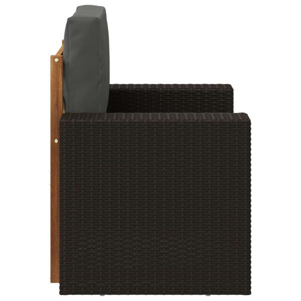 Outdoor Mittelsofa Massivholz Akazie Natur