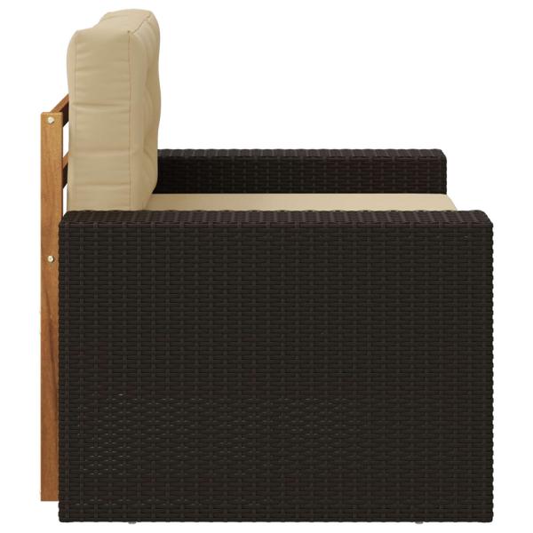 Outdoor Mittelsofa Massivholz Akazie Natur
