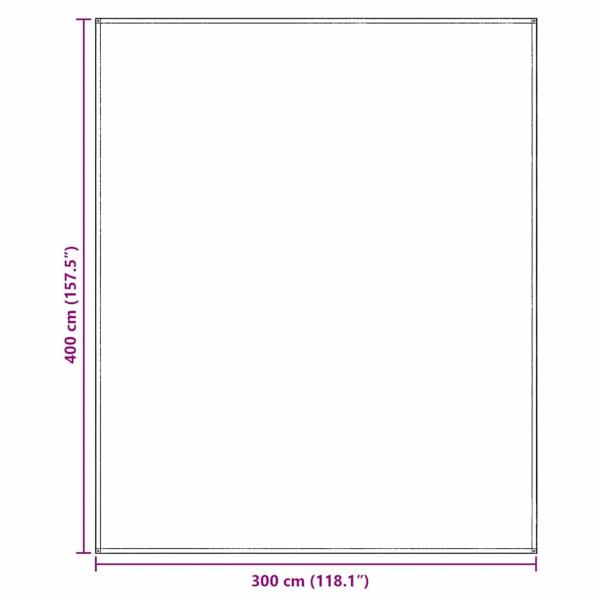 Zeltteppich Hellgrau 400 x 300 cm Polyethylen