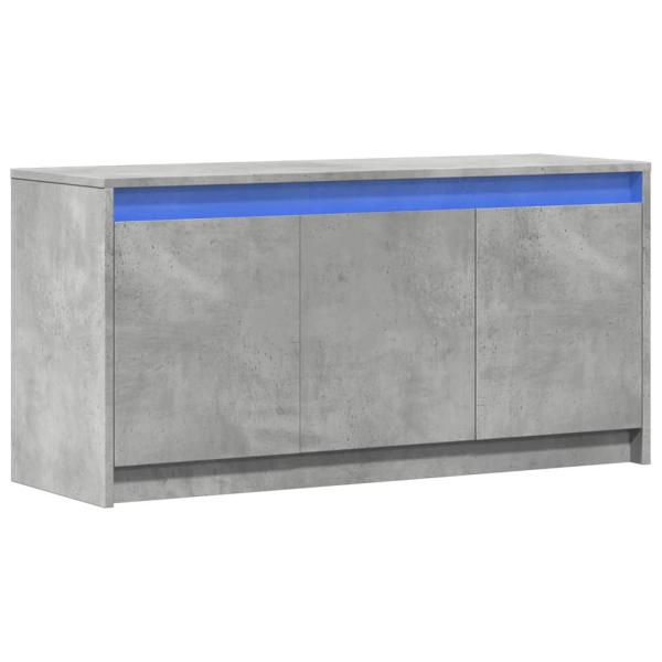 TV-Schrank mit LED-Beleuchtung Betongrau 100x34x50 cm