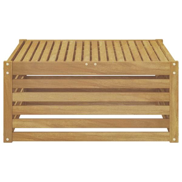 Tisch für Outdoor Massivholz Akazie Weiß 79 x 79 x 37 cm